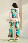 ALOHA PRINT THREE-PIECE SUIT SET (PINK MULTI)