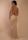 ROPE-STYLE KNOT DETAIL MAXI DRESS (BEIGE)