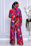 VIBRANT ABSTRACT PRINT TWO-PIECE PANTS SET