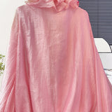 FLORAL APPLIQUE TIERED PINK MINI DRESS