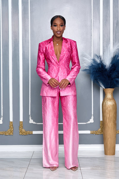 OMBRE FUCHSIA JACKET AND PANTS SET