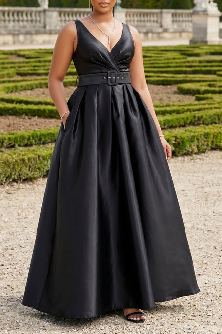 DRAPED COWL NECKLINE LONG SLEEVES MAXI DRESS (PINK)