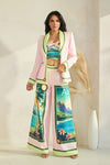 ALOHA PRINT THREE-PIECE SUIT SET (PINK MULTI)