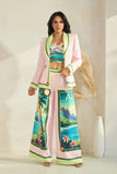 ALOHA PRINT THREE-PIECE SUIT SET (PINK MULTI)