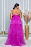 TULLE LAYERS OPEN BACK MAXI DRESS (VIOLET)