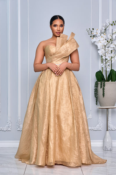 STRUCTURED SWEETHEART BODICE COUTURE GOWN