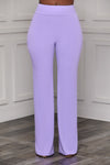 HIGH WAIST PALAZZO STRETCHY PANTS (LAVENDER)