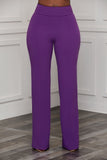 HIGH WAIST PALAZZO STRETCHY PANTS (PURPLE)