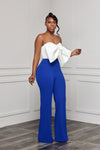 HIGH WAIST PALAZZO STRETCHY PANTS (ROYAL BLUE)