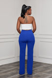 HIGH WAIST PALAZZO STRETCHY PANTS (ROYAL BLUE)