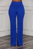 HIGH WAIST PALAZZO STRETCHY PANTS (ROYAL BLUE)