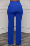 HIGH WAIST PALAZZO STRETCHY PANTS (ROYAL BLUE)