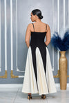 SWEETHEART NECKLINE CONTRAST SLIM MAXI DRESS