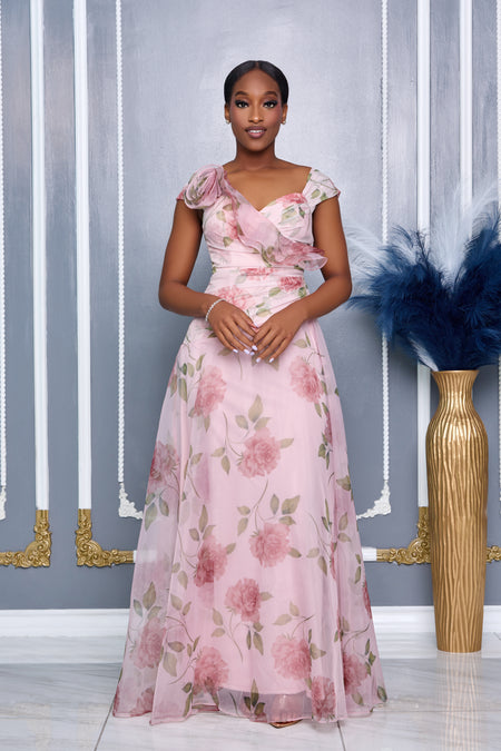 FIRST LADY FRONT BOW PEPLUM MIDI DRESS (WHITE)