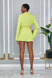 CHIC BOSS BLAZER-INSPIRED ROMPER (CHARTREUSE)