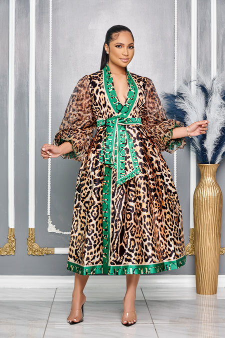 FLOWER PRINT BLAZER WITH MATCHING PANTS (TEAL/GREEN)