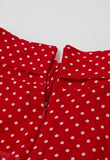 CASCADE RUFFLE POLKA DOT BOWKNOT CHIFFON MAXI DRESS (RED/WHITE)