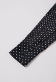 CASCADE RUFFLE POLKA DOT BOWKNOT CHIFFON MAXI DRESS (BLACK/WHITE)