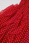 CASCADE RUFFLE POLKA DOT BOWKNOT CHIFFON MAXI DRESS (RED/WHITE)
